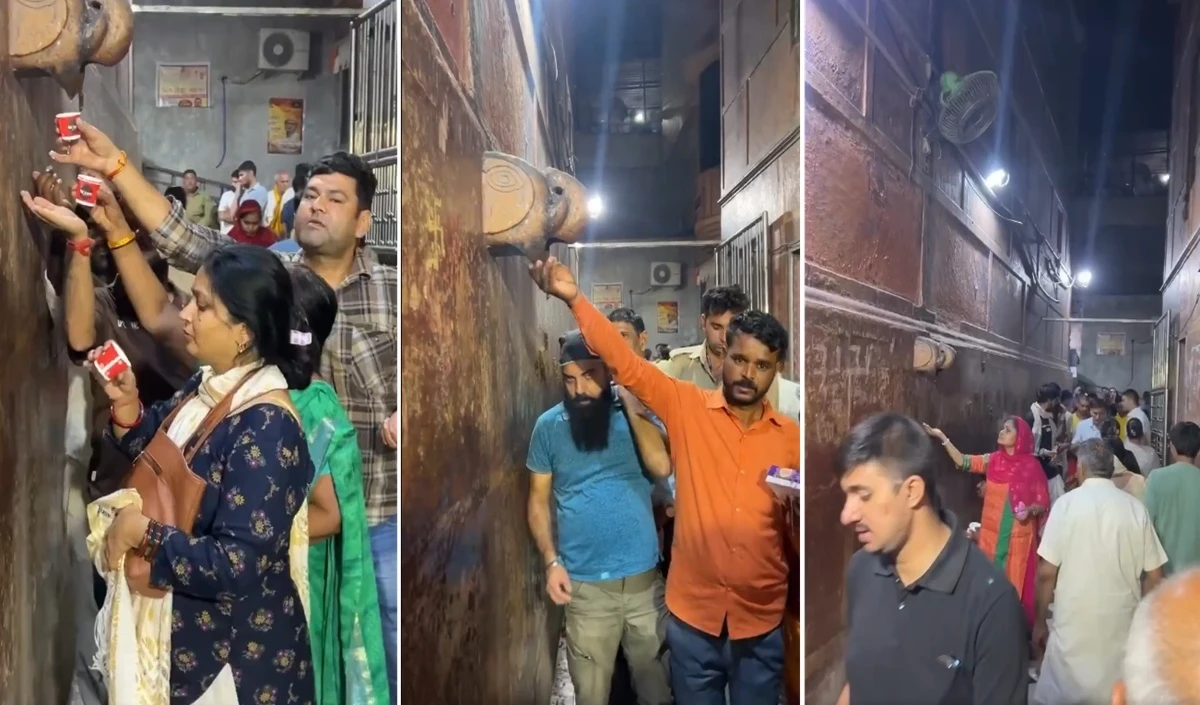 Read more about the article आस्था या अंधविश्वास: AC के पानी को चरणामृत समझकर पीने लगे लोग, वृंदावन के विश्व प्रसिद्ध बांके बिहारी मंदिर का Video हो रहा वायरल