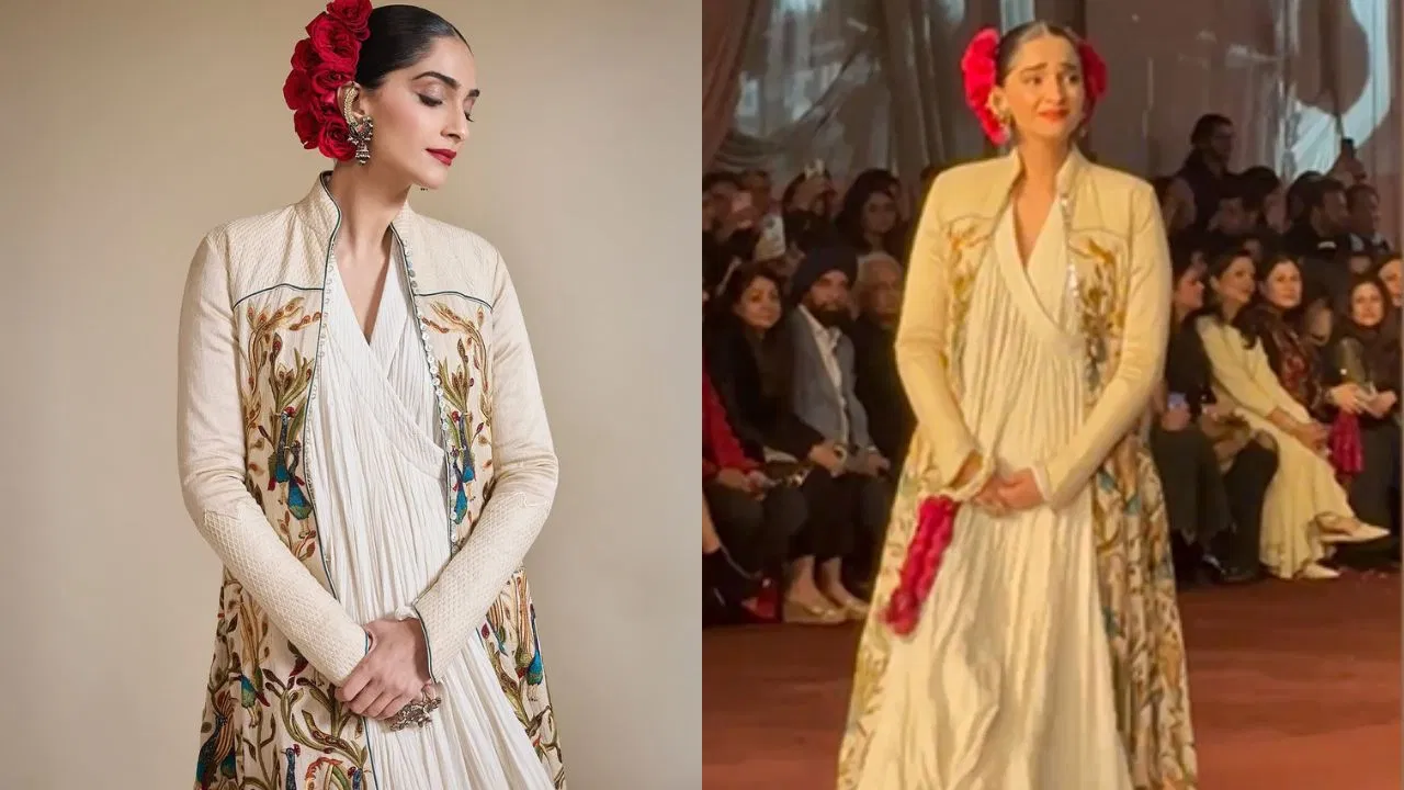 You are currently viewing रैंप वॉक करते समय इमोशनल हुई फैशन दिवा सोनम कपूर, वायरल हुआ वीडियो; फैंस ने सराहा तो ट्रोलर्स ने किया जमकर ट्रोल!