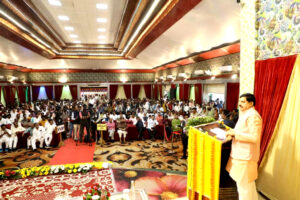 Read more about the article भोपाल में ‘समरसता सम्मेलन’: सीएम मोहन यादव बोले – “महर्षि वाल्मीकि ने रामायण के रूप में दी मानवता को अमर धरोहर”, कहा – “जब समाज प्रेम और एकता से चलता है, तब राष्ट्र सशक्त बनता है”