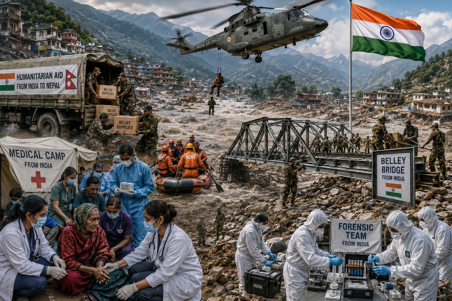 नेपाल की तबाही के बीच भारत की बड़ी मदद, राहत सामग्री से लेकर रेस्क्यू और पुनर्निर्माण तक संभाला मोर्चा